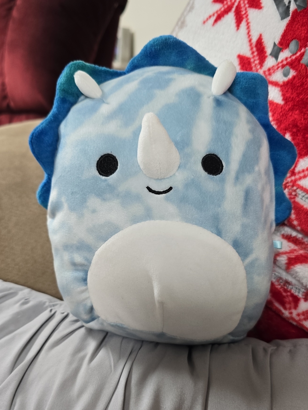 Squishmallow 8" Jerome The Blue Triceratop Plush Stuffie